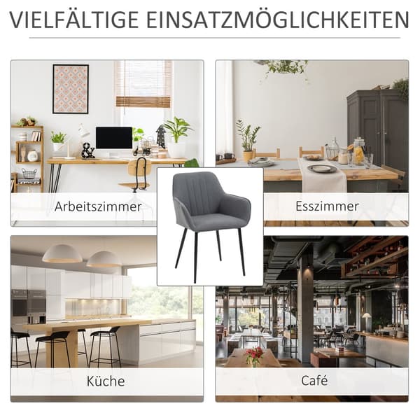 Matsstolar, Set om 2, 59,5x56,5x81 cm, Mörkgrå