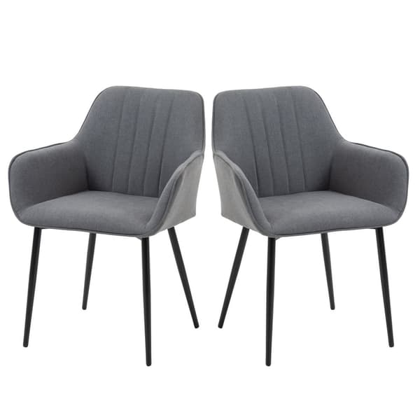 Matsstolar, Set om 2, 59,5x56,5x81 cm, Mörkgrå