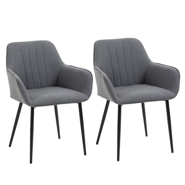 Matsstolar, Set om 2, 59,5x56,5x81 cm, Mörkgrå