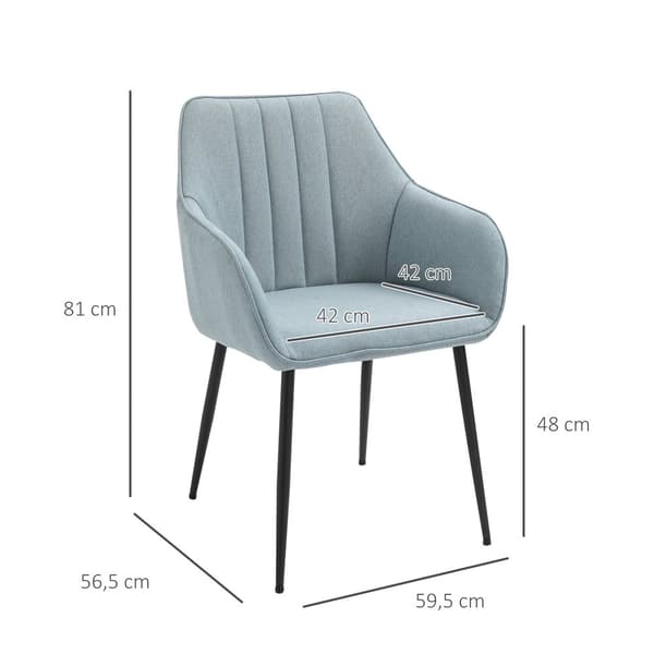 Matsalsstolar Set, 59.5x56.5x81 cm, Blå