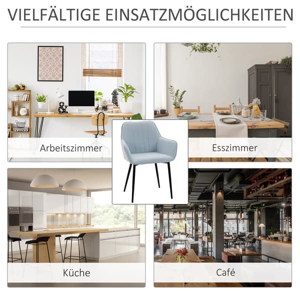 Matsalsstolar Set, 59.5x56.5x81 cm, Blå