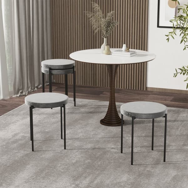 Matsalspallset, 4er-Set, 41,5x41,5x46 cm, Grå