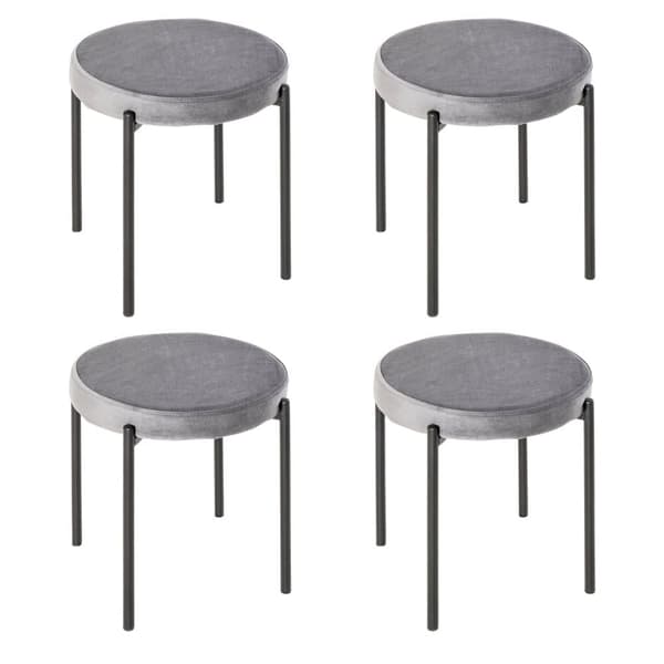 Matsalspallset, 4er-Set, 41,5x41,5x46 cm, Grå