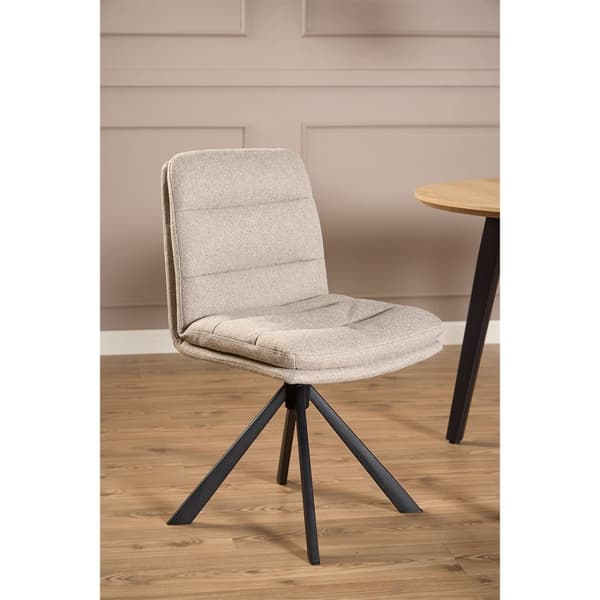 2 x Dean spisestuestoler stoff beige.