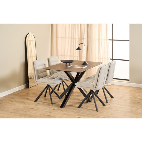 2 x Dean spisestuestoler stoff beige.
