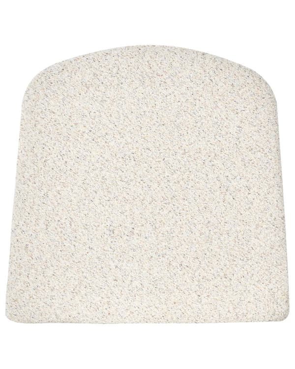 Sett med 2 Stoler i Lys Beige Boucle og Kunstskinn Metallben til Spisestue