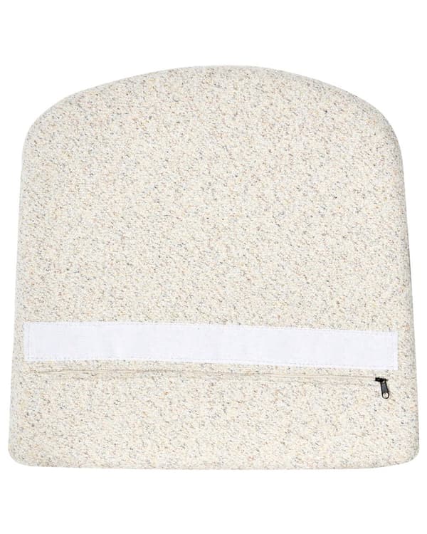 Sett med 2 Stoler i Lys Beige Boucle og Kunstskinn Metallben til Spisestue