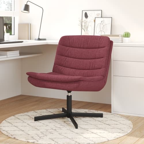 Snurrstol Vinröd Tyg Standard Ergonomisk Snurrstol Övrig