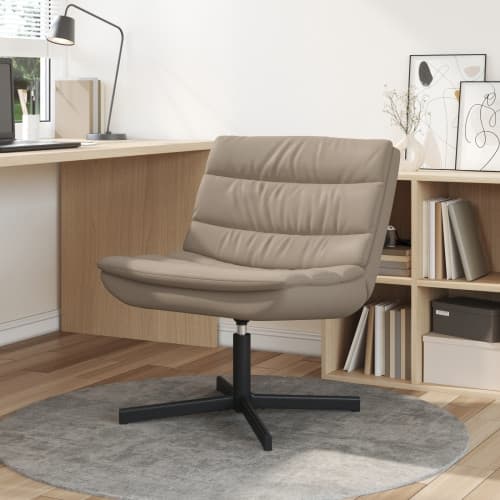 Svängstol Cappuccino Polyester, Metallbas Standard Ergonomisk