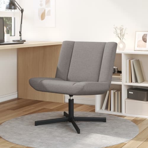 Accentstol Taupe Tyg, Metallbas Standard Ergonomisk Accentstol