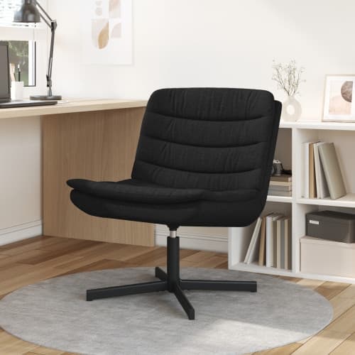 Svängbar Stol Svart Polyester Standard Svängbar