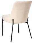 Miniatyrbilde 7 av 11: Sett med 2 Spisestuestoler Lys Beige Boucle-trekk Svart Understell Jernramme Retro Design