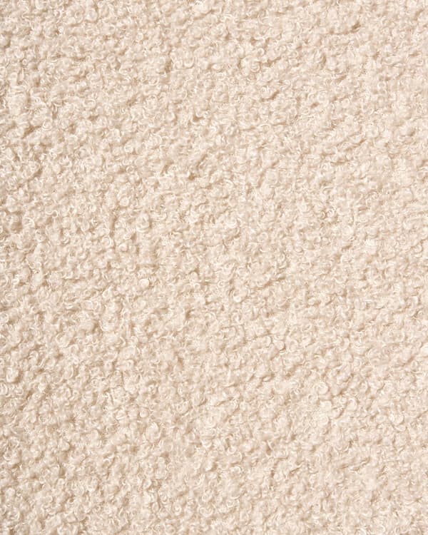 Sett med 2 Spisestuestoler Lys Beige Boucle-trekk Svart Understell Jernramme Retro Design