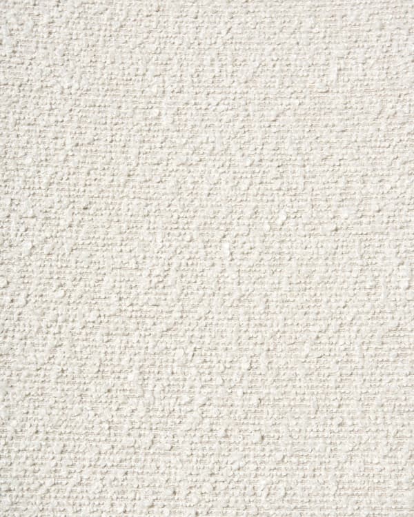 Spisestuestol Off-White Boucle Polstring Svart Understell Jernramme Retro Design