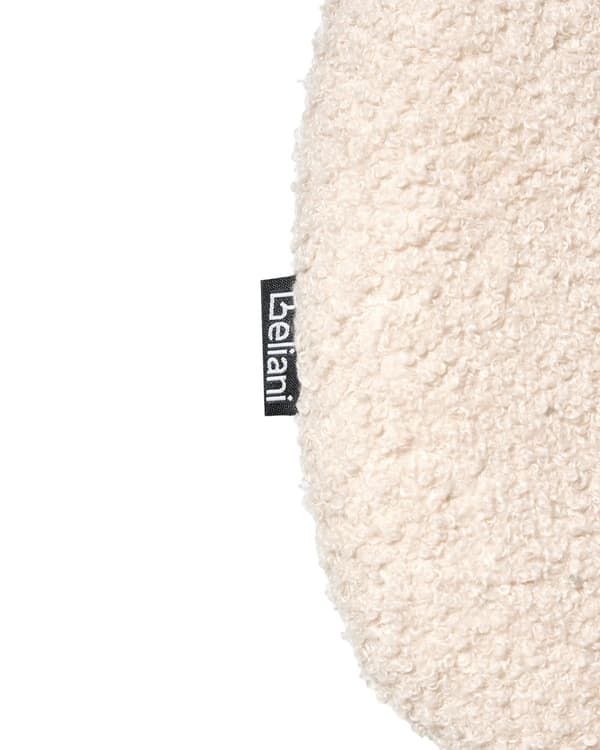 Sett med 2 Spisestuestoler Beige Boucle-trekk Svart Understell Jernramme Retro Design