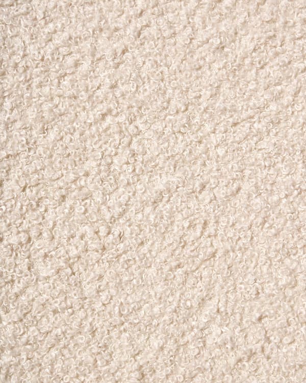 Sett med 2 Spisestuestoler Beige Boucle-trekk Svart Understell Jernramme Retro Design