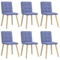 Miniatyrbild 1 av 2: Matstolar 6 st Jeans blått tyg
