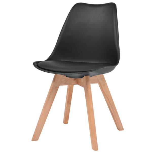 Matstolar 6 st svart plast