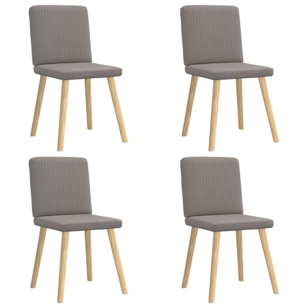 Matstolar 4 st taupe tyg