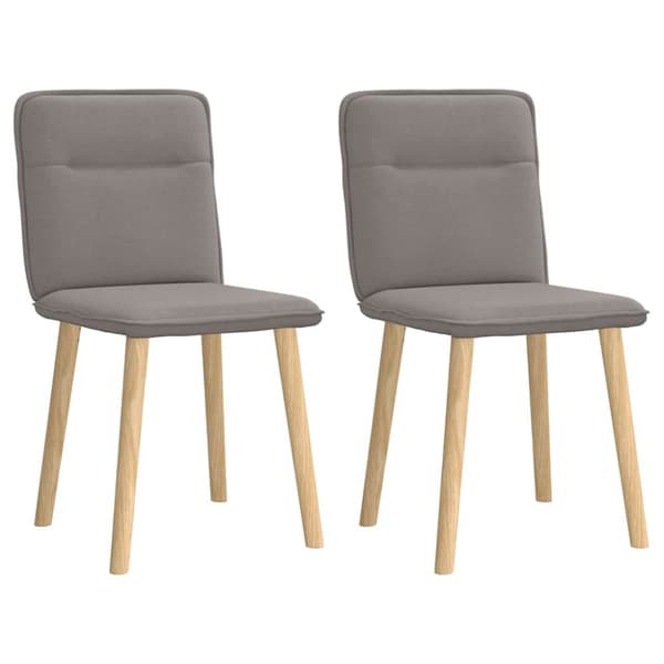 Matstolar 2 st taupe tyg
