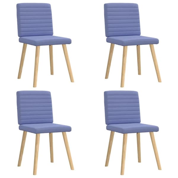 Matstolar 4 st Jeans blått tyg