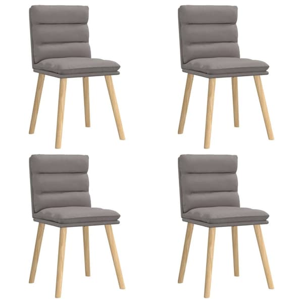 Matstolar 4 st taupe tyg