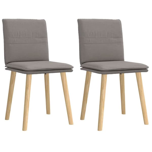 Matstolar 2 st taupe tyg