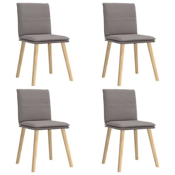 Matstolar 4 st taupe tyg
