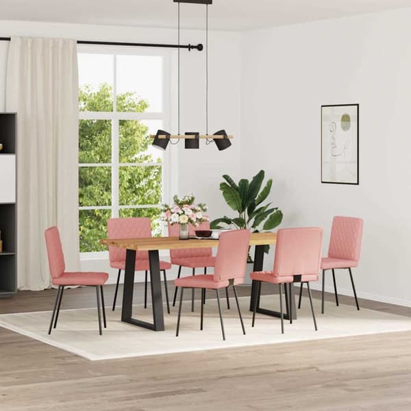 Matstolar 6 st rosa konstläder