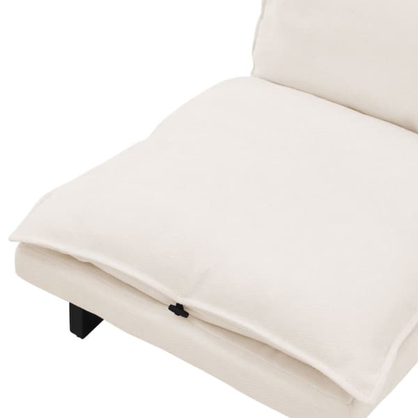 ML-Design golvstol beige, golvstol klädd med justerbart ryggstöd, linneöverdrag, robust stålram, sittdyna golvsoffa golvsoffa golvstol golvdyna