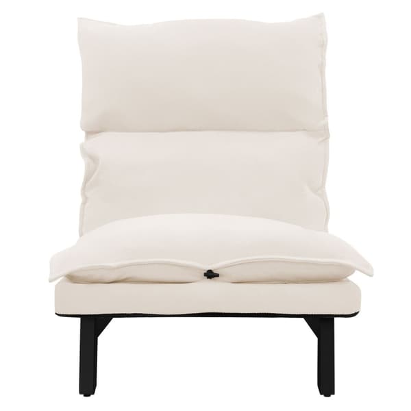 ML-Design golvstol beige, golvstol klädd med justerbart ryggstöd, linneöverdrag, robust stålram, sittdyna golvsoffa golvsoffa golvstol golvdyna