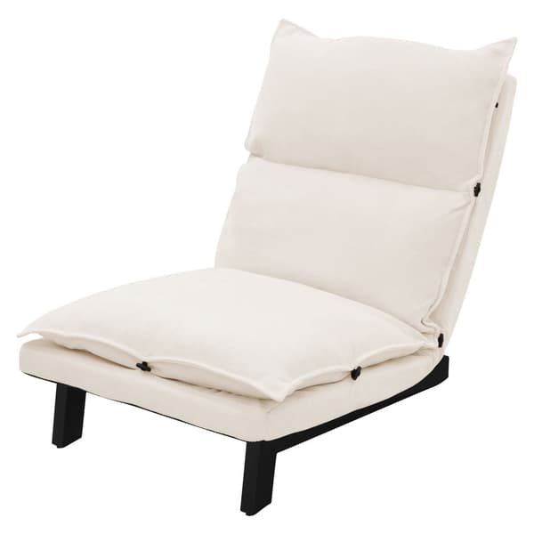 ML-Design golvstol beige, golvstol klädd med justerbart ryggstöd, linneöverdrag, robust stålram, sittdyna golvsoffa golvsoffa golvstol golvdyna