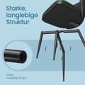 Miniatyrbillede 4 af 6: Spisestuestole - sæt af 2 - blæk -sort - Ekho -kollektion