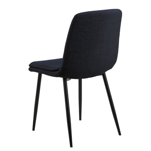 4 x Becca spisestuestoler stoff blå.