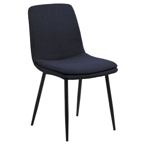4 x Becca spisestuestoler stoff blå.