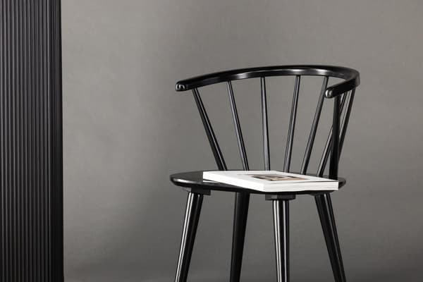 FURNLUX RUOKASALIN TUOLI BOBBY MUSTA 55CM