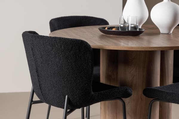 FURNLUX SPISESTUESTOL MODESTO SORT 48CM