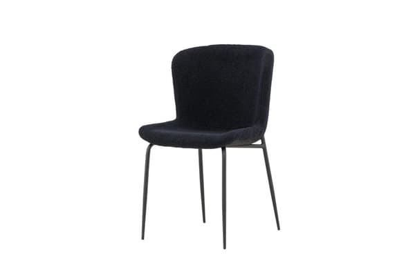 FURNLUX SPISESTUESTOL MODESTO SORT 48CM