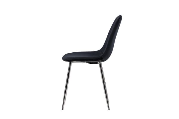 FURNLUX RUOKASALIN TUOLI POLAR BLACK & SILVER 44CM