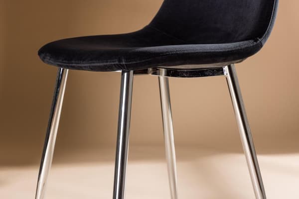 FURNLUX RUOKASALIN TUOLI POLAR BLACK & SILVER 44CM