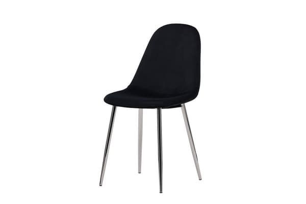 FURNLUX MATSALSSTOL POLAR SVART & SILVER 44CM