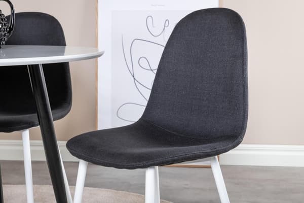 FURNLUX SPISESTUESTOL POLAR SORT & HVID 44CM
