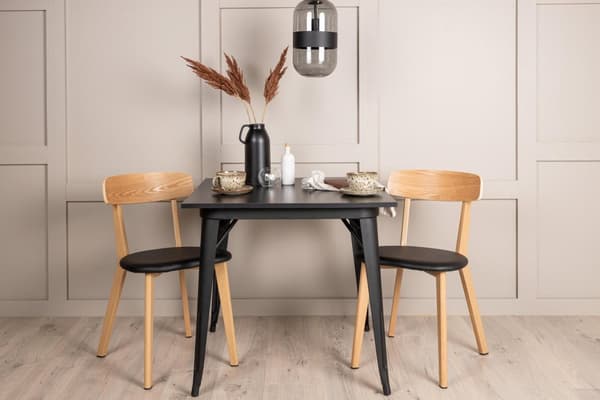 FURNLUX RUOKASALIN TUOLI SANJOS MUSTA & TAMMI 46CM