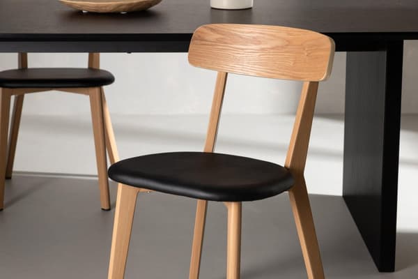 FURNLUX RUOKASALIN TUOLI SANJOS MUSTA & TAMMI 46CM