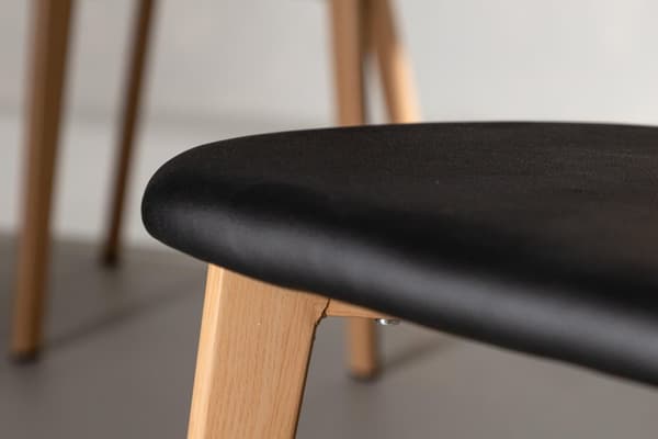 FURNLUX RUOKASALIN TUOLI SANJOS MUSTA & TAMMI 46CM