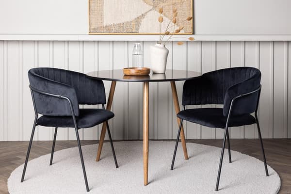 FURNLUX RUOKASALIN TUOLI SELMA MUSTA 54CM