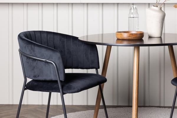 FURNLUX RUOKASALIN TUOLI SELMA MUSTA 54CM