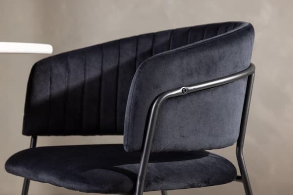 FURNLUX RUOKASALIN TUOLI SELMA MUSTA 54CM