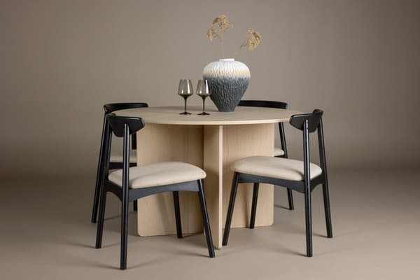 FURNLUX RUOKASALIN TUOLI VEN BEIGE & MUSTA 47CM