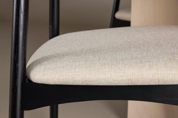 FURNLUX RUOKASALIN TUOLI VEN BEIGE & MUSTA 47CM